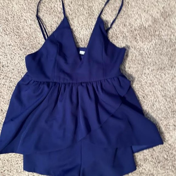 Royal Blue Romper - Picture 2 of 4